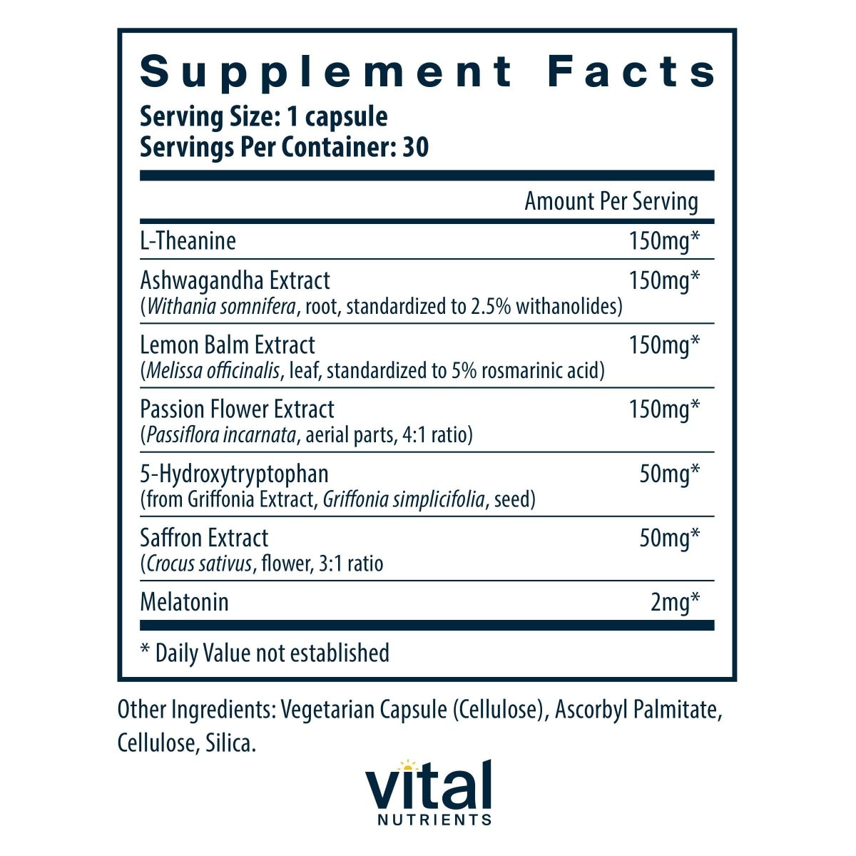 Vital Nutrients Sleep + Recover | Vegan Sleep Supplement |Sleep Support | Melatonin, Ashwagandha, & L-Theanine | Gluten, Dairy, and Soy Free | 30 Capsules