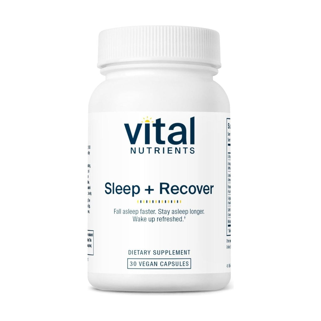 Vital Nutrients Sleep + Recover | Vegan Sleep Supplement |Sleep Support | Melatonin, Ashwagandha, & L-Theanine | Gluten, Dairy, and Soy Free | 30 Capsules