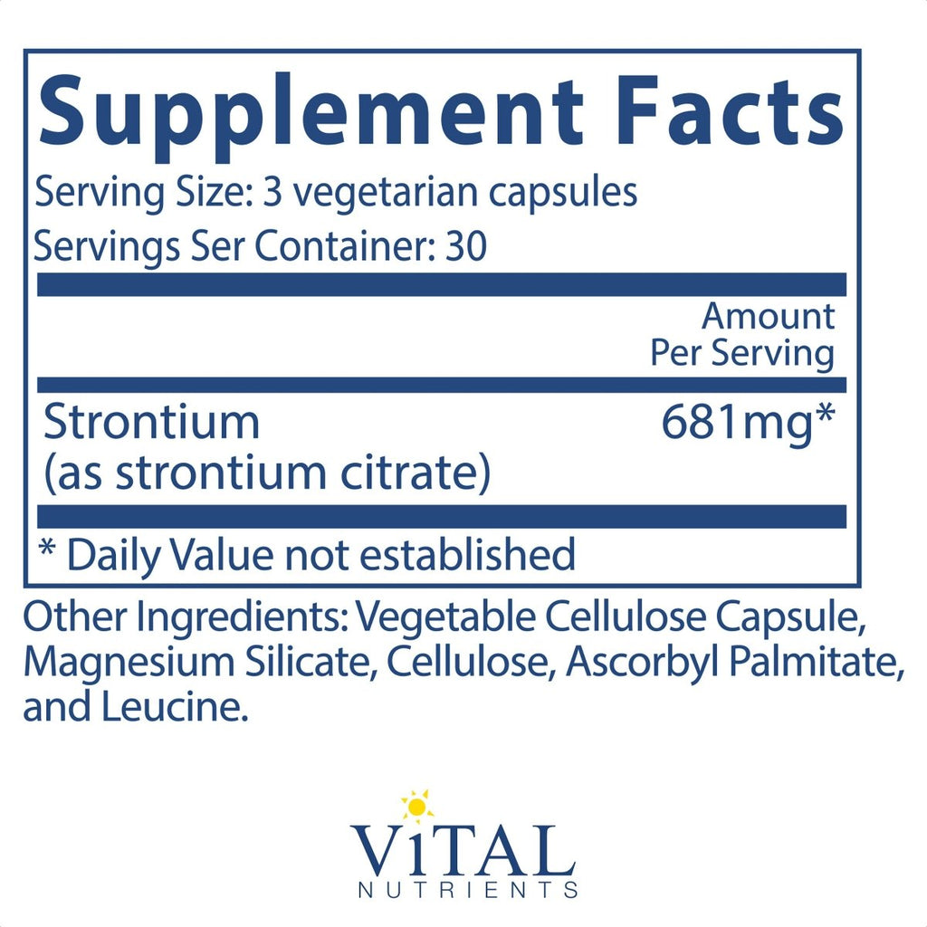Vital Nutrients Strontium Citrate 227 mg 90 Vcaps