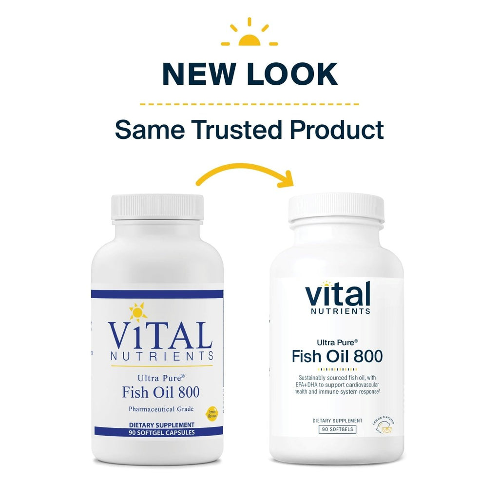 Vital Nutrients Ultra Pure Fish Oil 800 Lemon 90 Softgels