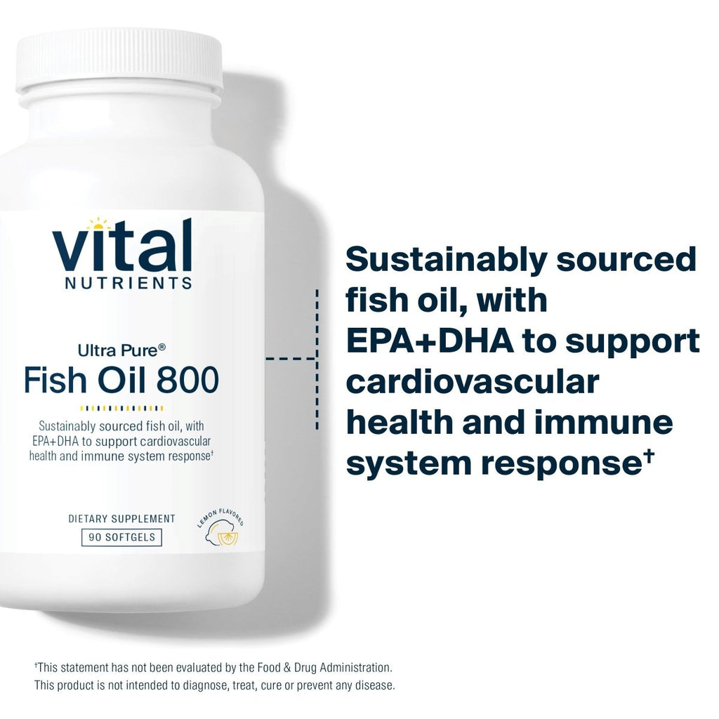Vital Nutrients Ultra Pure Fish Oil 800 Lemon 90 Softgels