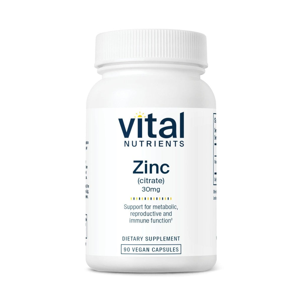 Vital Nutrients Zinc Citrate 30mg 90 Vcaps