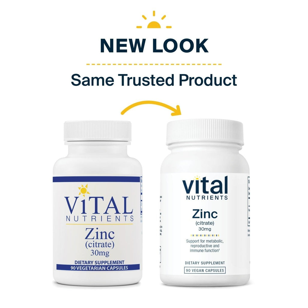 Vital Nutrients Zinc Citrate 30mg 90 Vcaps