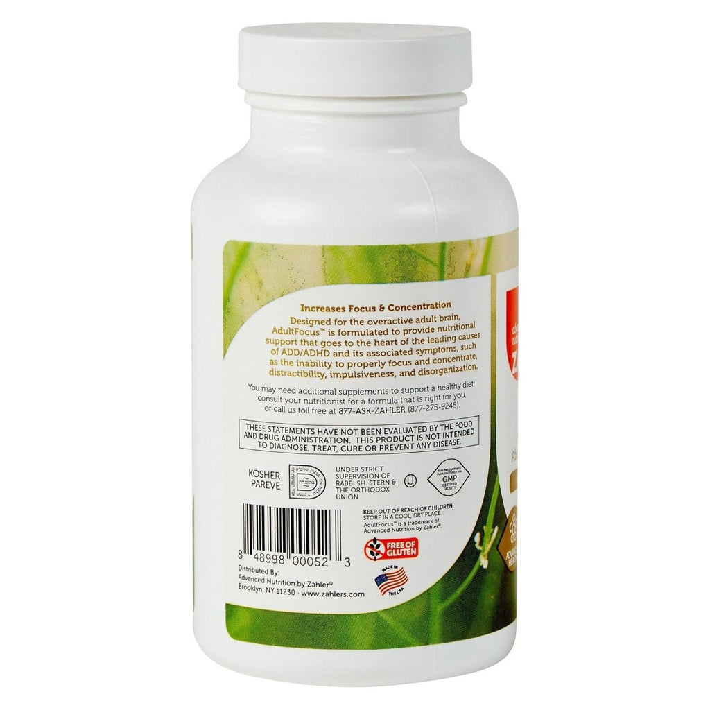 Zahler - AdultFocus Cognitive Health Support - 60 Capsules -