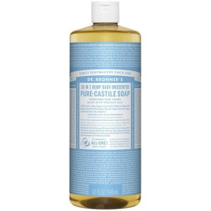Dr. Bronner's Organic Pure Castile Liquid Soap Baby Mild Unscented 32 fl oz
