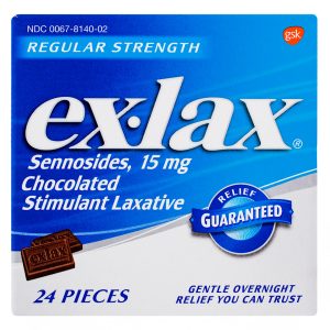 Ex-Lax Stimulant Laxative 15Mg Chocolate 24Ct