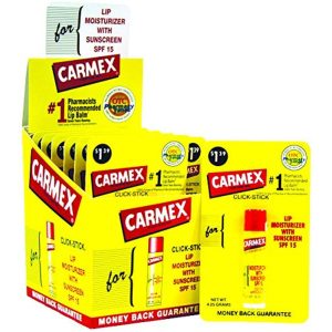 Carmex Classic Medicated Lip Balm Stick, Original, SPF 15, 0.15 Oz