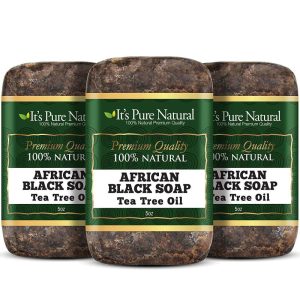 It's Pure Natural African Black Soap Tea Tree Oil 5 Oz
