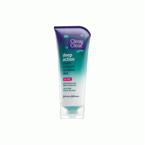 Clean & Clear Deep Action Cream Facial Cleanser For Sensitive Skin, 6.5 Fl Oz