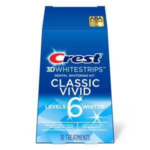Crest® 3D White™ Classic Vivid Whitestrips – Dental Whitening Kit (10 Treatments)