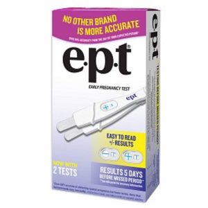 EPT Analog Early Pregnancy Test 2 Ct Box