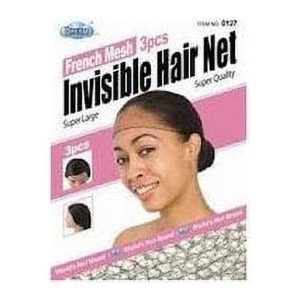 Dream Invisible Hair Net Super Large 3 Count Black
