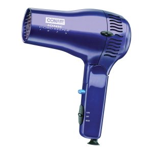 Conair Cord Keeper Hair Dryer, 1875W – Retractable Cord Travel Hair Dryer with Folding Handle & Ionic Technology