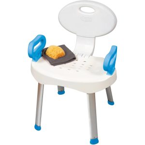 Carex Health Brands E-Z Bath and Shower Seat with Handles - Tool-Free Assembly