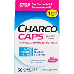CharcoCaps Activated Charcoal 260 mg - 36 Capsules