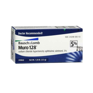 Bausch & Lomb Muro 128 5% Sterile Ophthalmic Ointment - 0.12 Oz