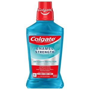 Colgate Enamel Health Anticavity Fluoride Mouthwash, Sparkling Fresh Mint, 16.9 Fl Oz