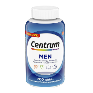 Centrum Men's Multivitamin & Multimineral Supplement, 200 Tablets – Daily Vitamin for Energy, Immunity & Muscle Function