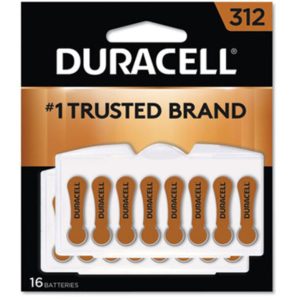 Duracell Size 312 Hearing Aid Batteries - 16 Pack - Easy-Fit Tab