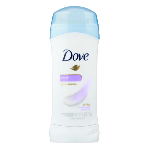 Dove Advanced Care Invisible Solid Deodorant Stick, Fresh Scent, 2.6 oz
