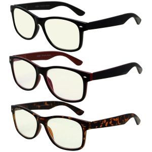 3 Pack Classic Blue Light Filter Reading Glasses UV109