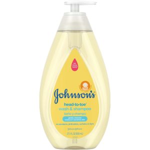 Johnson's Head-To-Toe Gentle Tear-Free Baby & Newborn Wash & Shampoo, 27.1 Fl Oz