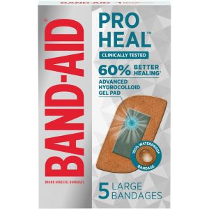 Band-Aid Brand Pro Heal Adhesive Bandages – Large (5 Count)