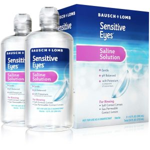 Bausch & Lomb Gentle Sensitive Eyes Plus Saline Solution Value Pack, 12 Fl Oz
