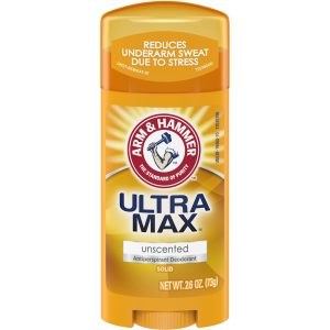 Arm & Hammer Ultra Max Antiperspirant Deodorant, Unscented, 2.6 oz (Invisible Solid)