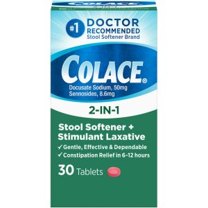 Colace® 2-in-1 Stool Softener + Stimulant Laxative Tablets