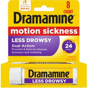 Dramamine All Day Less Drowsy Motion Sickness Relief Tablets, 25 Mg
