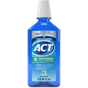 Act Cool Mint Restoring Fluoride Rinse - 33.8 Fl Oz