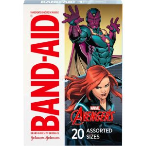 Band-Aid Brand Adhesive Bandages For Minor Cuts, Marvel Avengers Characters, Assorted Sizes