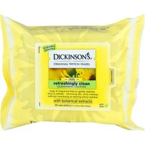 Dickinson's Original Refreshingly Clean Daily Cleansing Cloths, Witch Hazel And Aloe 25 ct