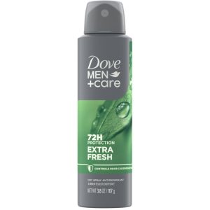 Dove Men+Care Antiperspirant Deodorant Dry Spray For Men Extra Fresh, 3.8 Ounce