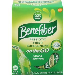 Benefiber On-the-Go Prebiotic Fiber Supplement – 28 Stick Packs