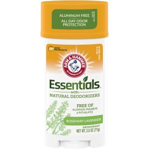 Arm & Hammer Essentials Fresh Rosemary Lavender Natural Deodorant Wide Stick, 2.5 Oz