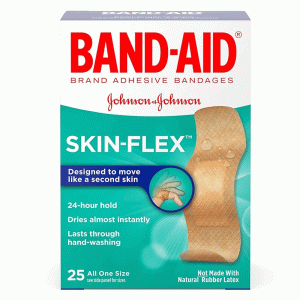 Band-Aid Brand Skin-Flex Adhesive Bandages – 25 Count (All One Size)