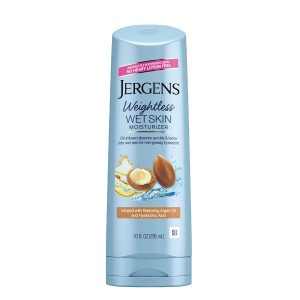 Jergens Argan Oil Weightless Wet Skin Body Lotion, 10 Fl Oz
