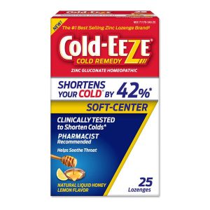 Cold-Eeze Remedy, Natural Liquid Honey Lemon Flavor, Soft Center, Lozenges