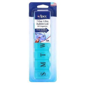 Apex Pill Organizer, 7 Day, Ultra Bubble Lock