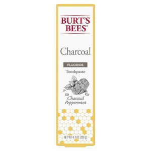 Burt's Bees Charcoal + Whitening Mountain Mint Fluoride Toothpaste 4.7 oz