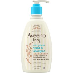 Aveeno Baby Wash And  Shampoo, Lightly Scented  12 Oz