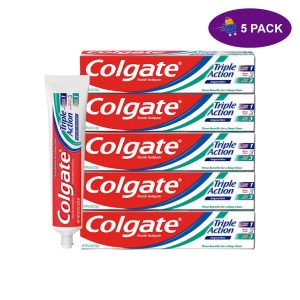 Colgate Triple Action Toothpaste, Original Mint, 8 oz – Value Size for Cavity Protection, Whitening, and Fresh Breath