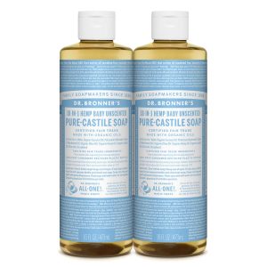 Dr. Bronner's Pure Castile Liquid Soap Baby Mild Unscented -- 16 Fl Oz