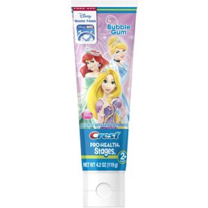 Crest Oral-B Stages Toothpaste, Disney Princess Bubble Gum - Fluoride Anticavity