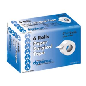 Dynarex Paper Surgical Tape – Microporous Medical Tape (2" x 10 Yards)