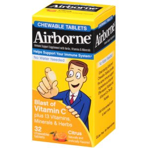 Airborne  Immune Support  Chewable Tablets Citrus 32 Ct