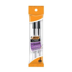 BIC Cristal Original Black Ballpoint Pens - 24 Count (12 Packs of 2) - Medium Point