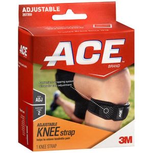 ACE Brand Dual Knee Strap, Adjustable Support, One Size – Targeted Pressure for Patellar Tendonitis